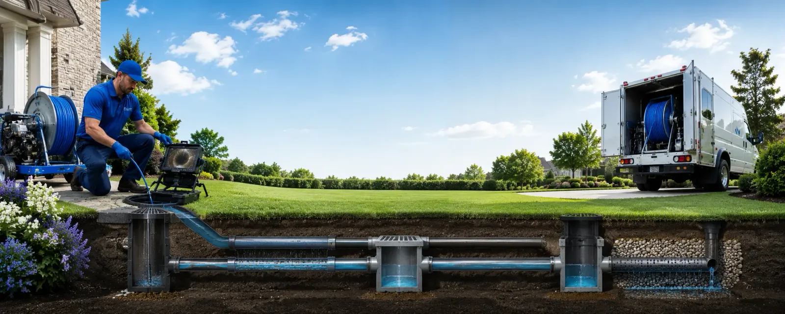Outdoor drain cleaning information for Old Westbury, NY